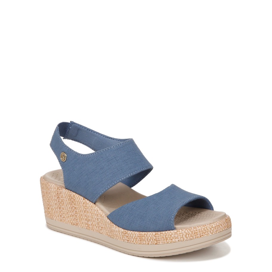 Sandals Bzees | Reveal Wedge Sandal Blue Fabric