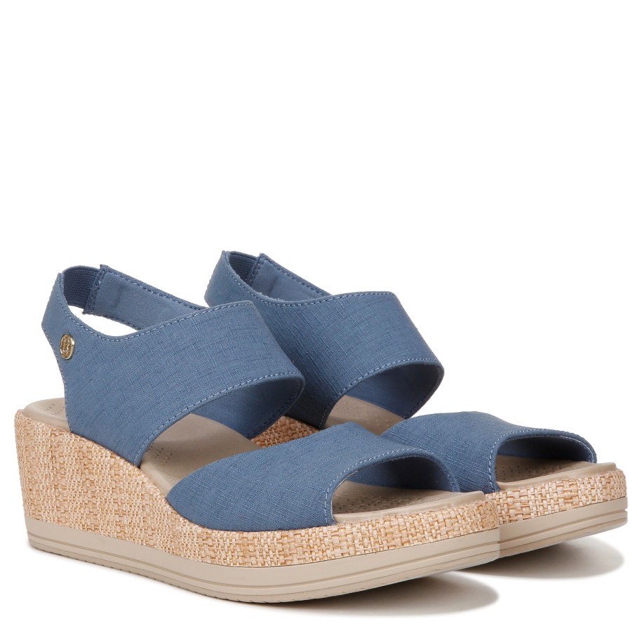 Sandals Bzees | Reveal Wedge Sandal Blue Fabric