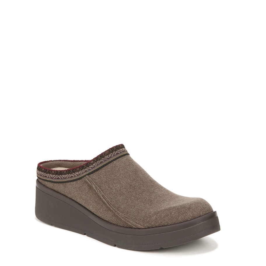 Slip Ons Bzees | Flagstaff Clog Brown Fabric