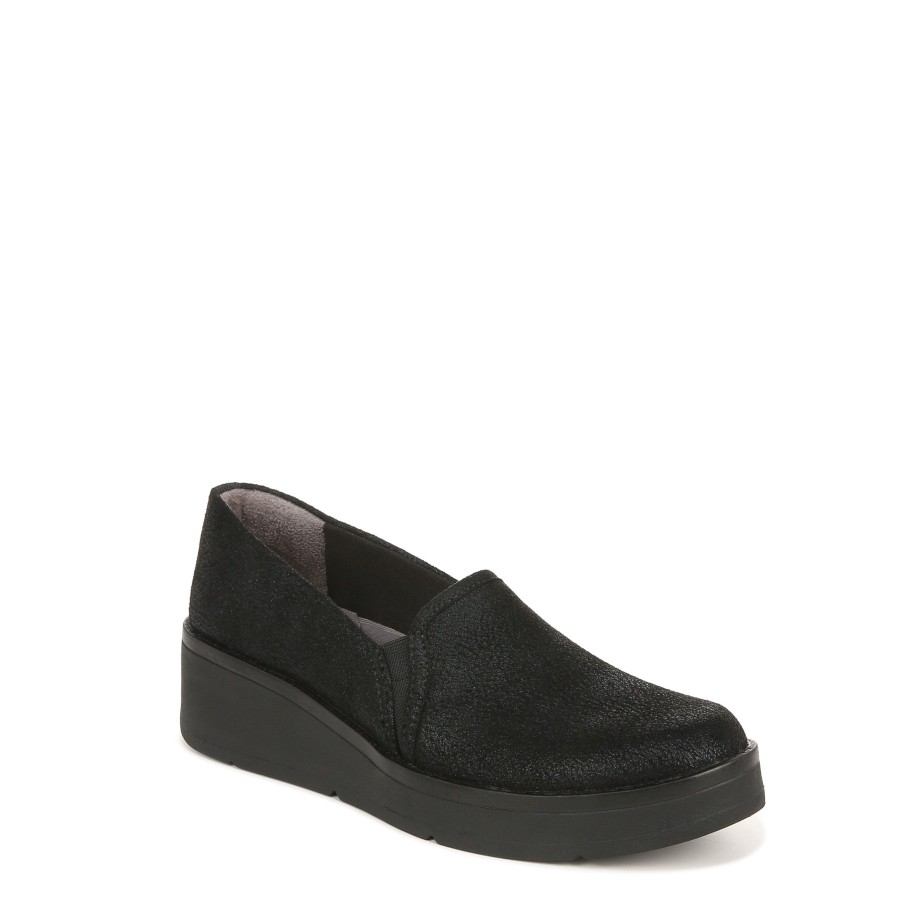 Slip Ons Bzees | Free Spirit Loafer Black Fabric