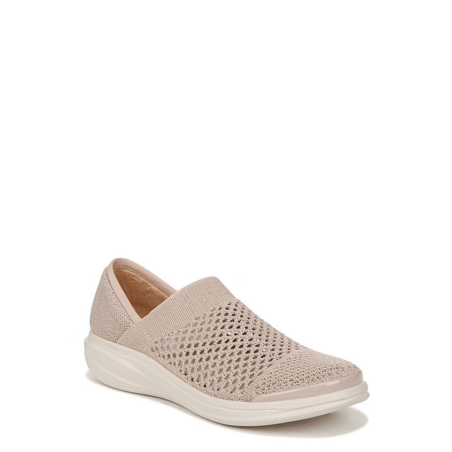 Slip Ons Bzees | Charlie Knit Slip On Beige Fabric