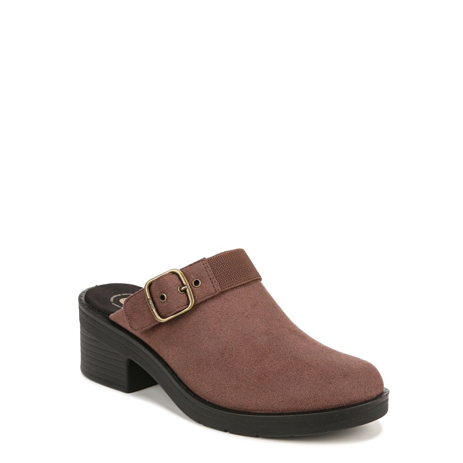 Slip Ons Bzees | Open Book Clog Brown Fabric