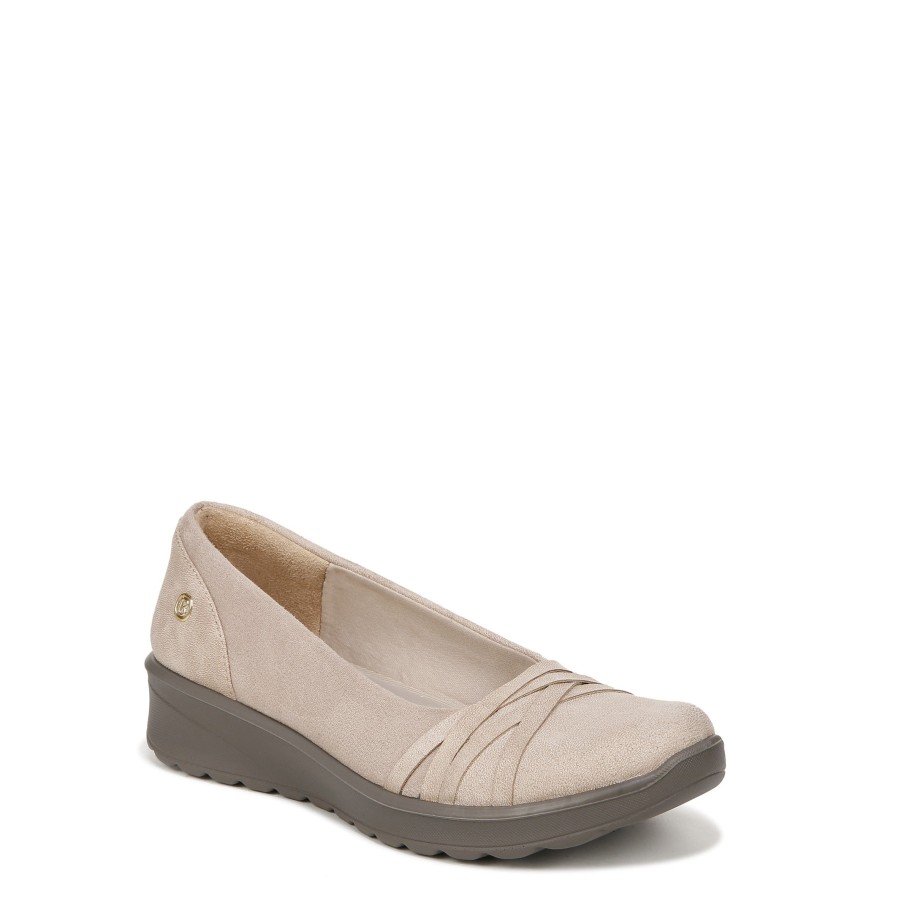 Slip Ons Bzees | Goody Slip On Beige Fabric