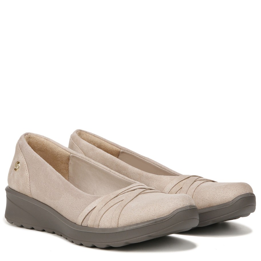 Slip Ons Bzees | Goody Slip On Beige Fabric