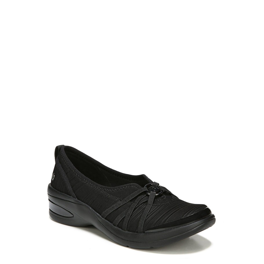 Slip Ons Bzees | Rosie Slip On Black Ribbed Knit