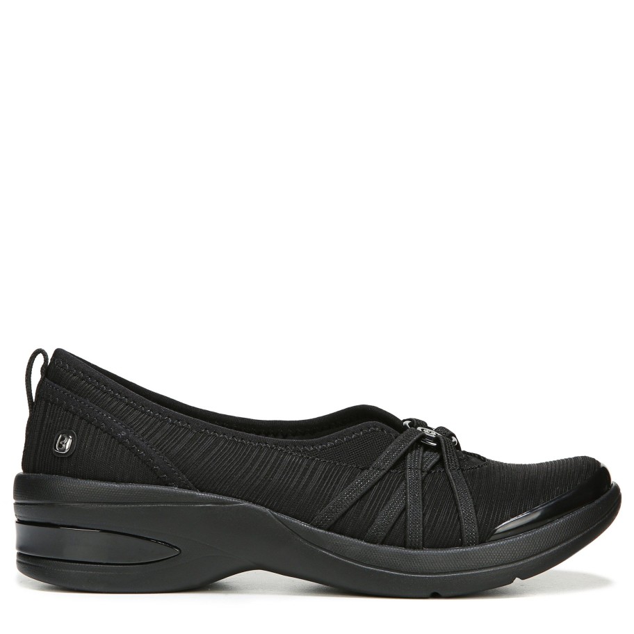 Slip Ons Bzees | Rosie Slip On Black Ribbed Knit