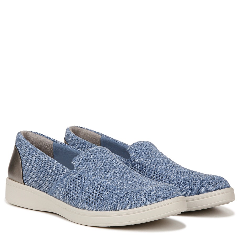 Slip Ons Bzees | Athena Slip On Blue Fabric