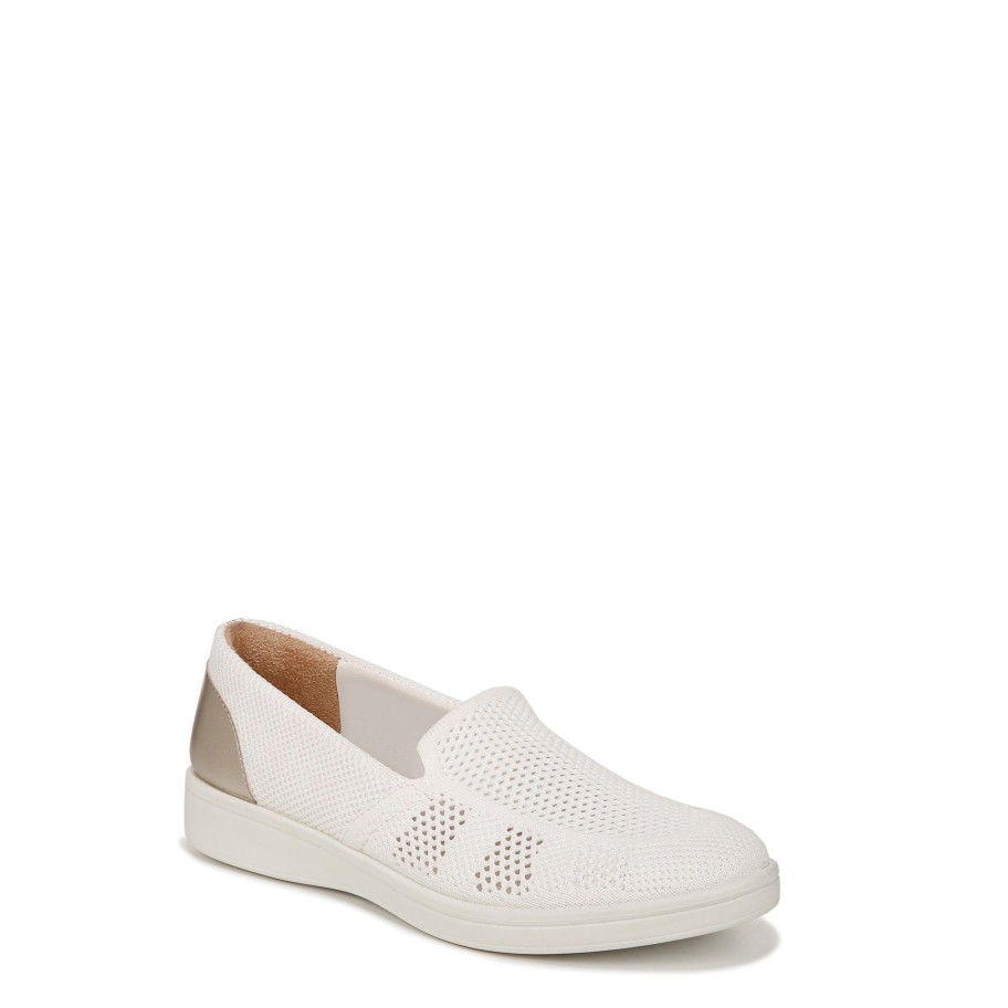 Slip Ons Bzees | Athena Slip On Sugar White Fabric