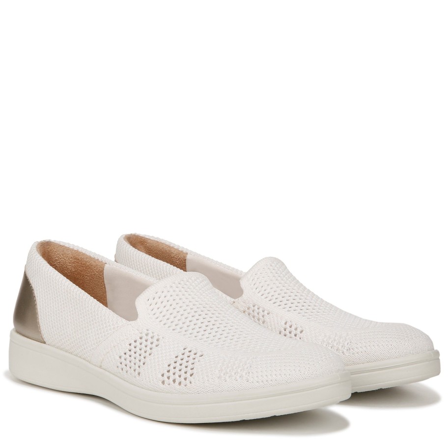 Slip Ons Bzees | Athena Slip On Sugar White Fabric