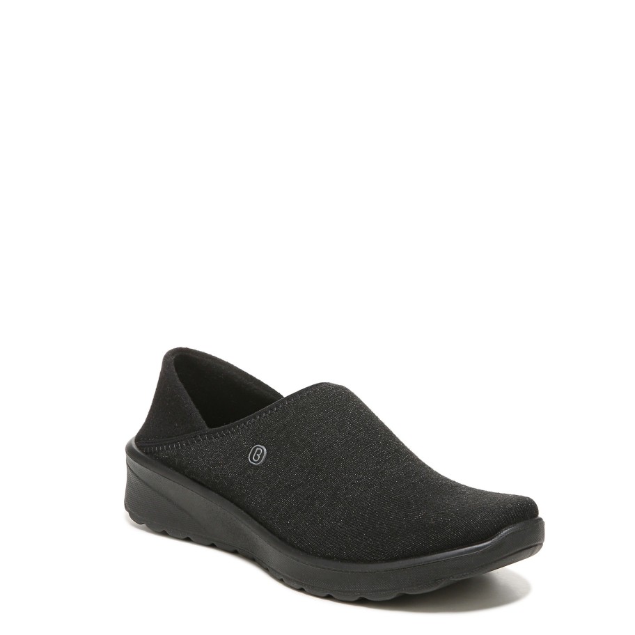 Slip Ons Bzees | Getaway Mule Sneaker Black Shimmer Fabric