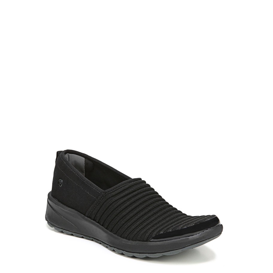 Slip Ons Bzees | Glee Slip On Blacked Ribbed Knit