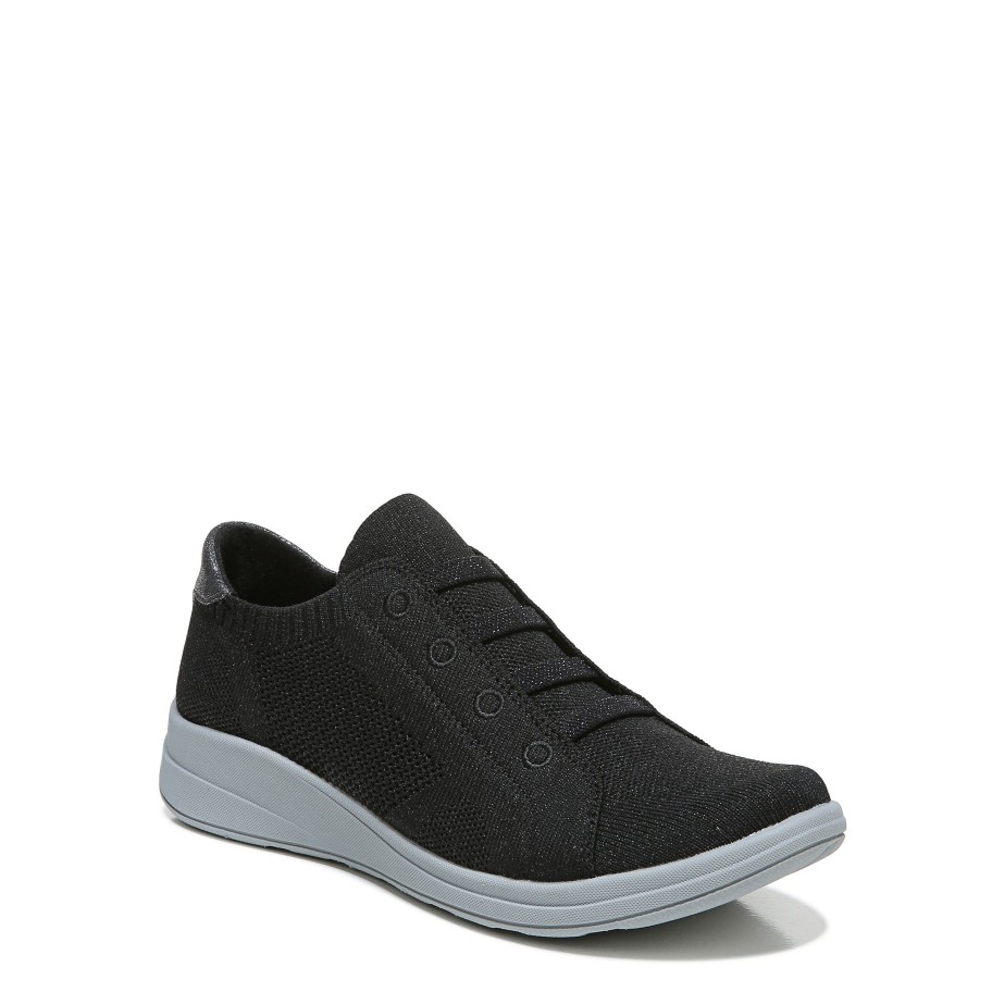 Slip Ons Bzees | Golden Knit Slip On Sneaker Metallic Black