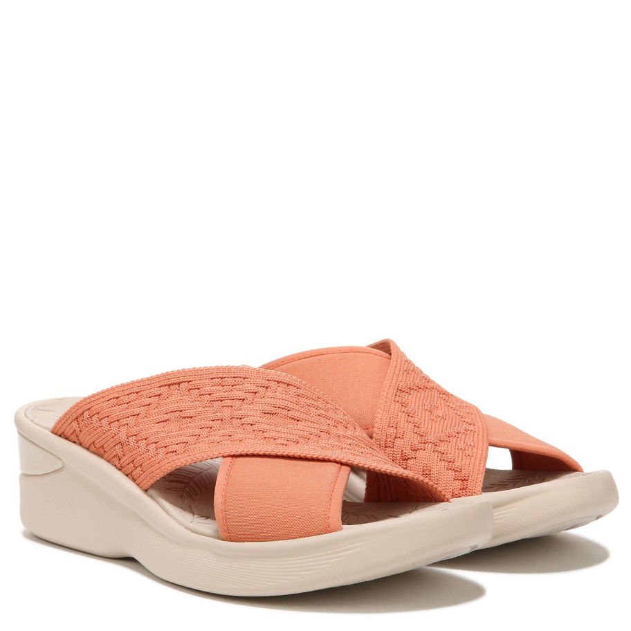 Sandals Bzees | Sundance Wedge Sandal Brown Fabric