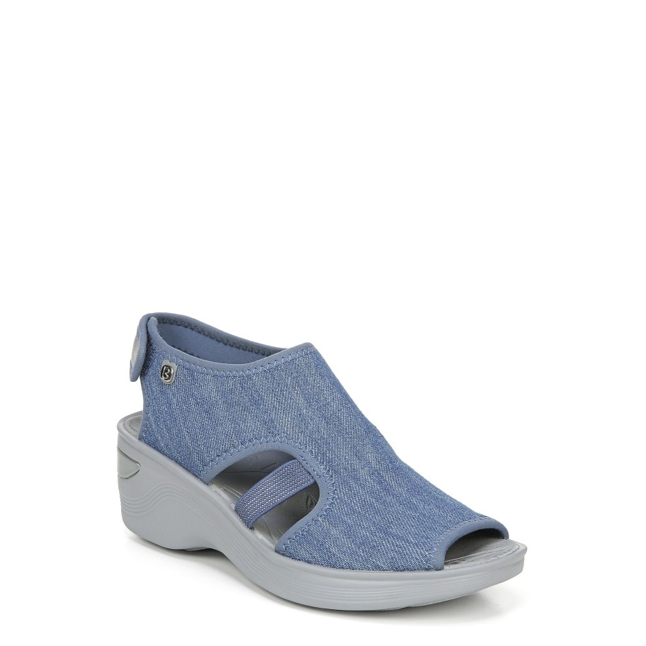 Sandals Bzees | Dream Wedge Sandal Washed Denim Fabric