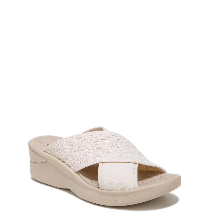 Sandals Bzees | Sundance Wedge Sandal Beige Fabric