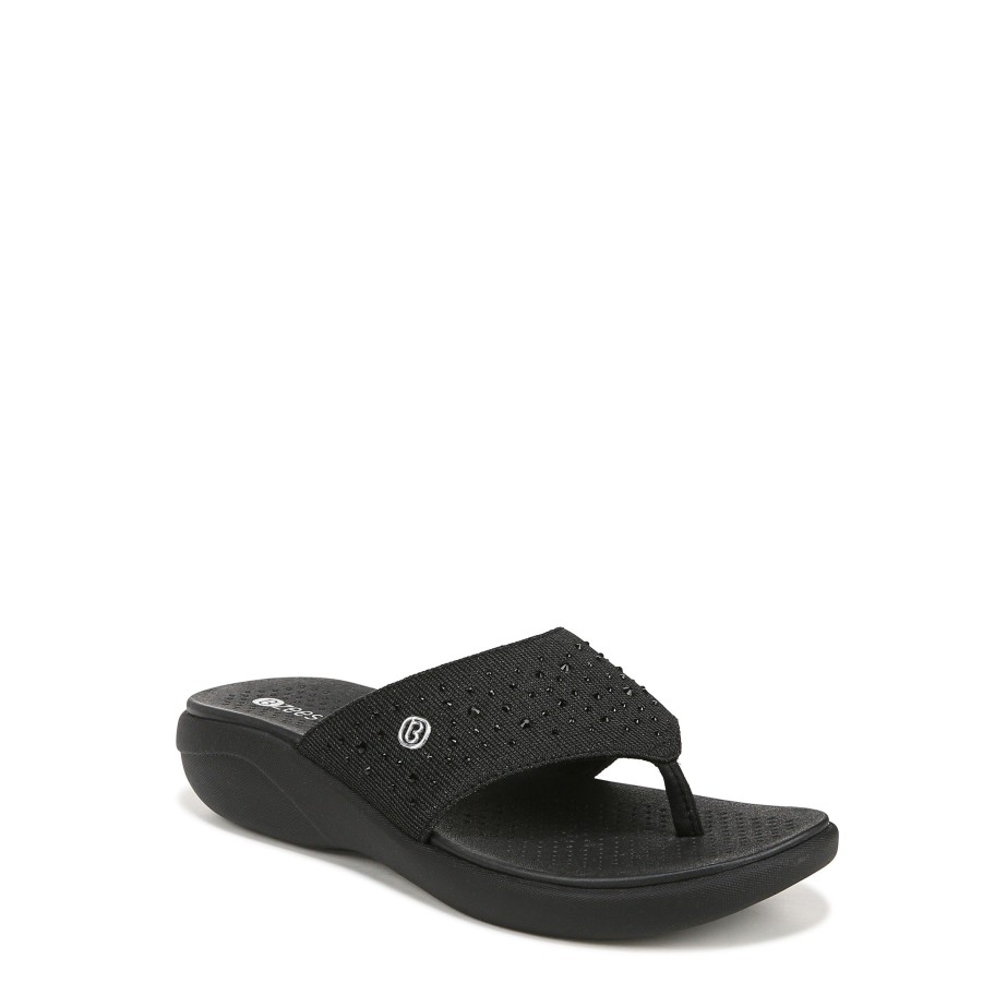 Sandals Bzees | Cruise Bright Wedge Sandal Black Fabric