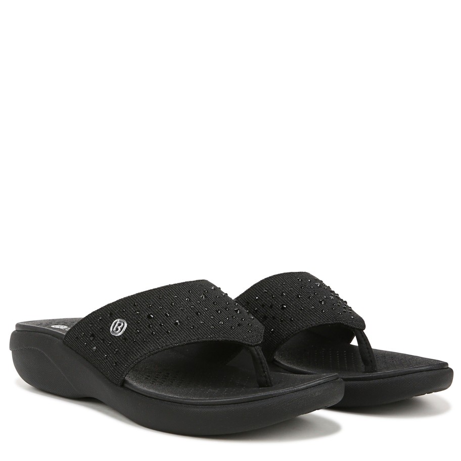 Sandals Bzees | Cruise Bright Wedge Sandal Black Fabric