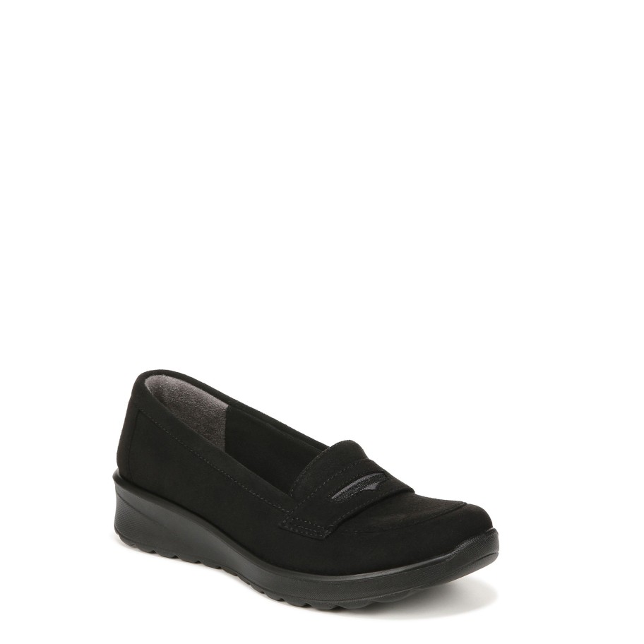 Slip Ons Bzees | Gamma Slip On Black Fabric