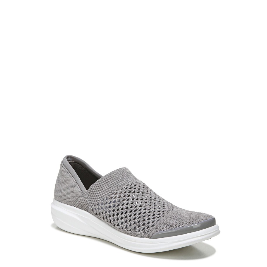 Slip Ons Bzees | Charlie Knit Slip On Grey Shadow Knit