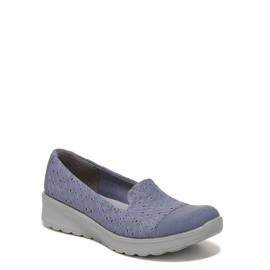 Slip Ons Bzees | Galaxy Slip On Blue Floral Fabric