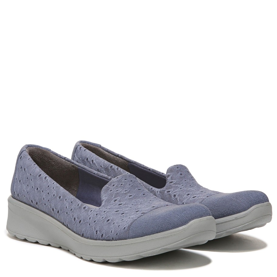 Slip Ons Bzees | Galaxy Slip On Blue Floral Fabric