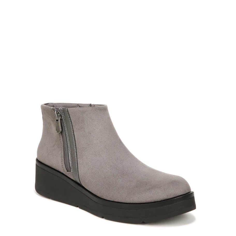 Slip Ons Bzees | Freestyle Slip On Grey Fabric