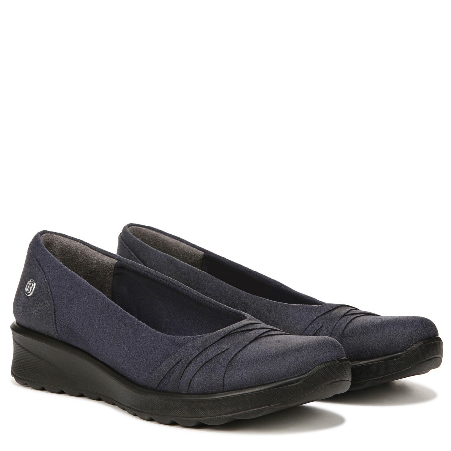 Slip Ons Bzees | Goody Slip On Navy Fabric