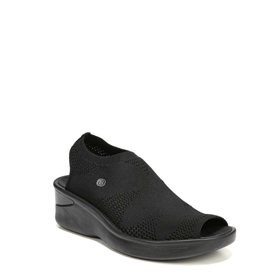 Sandals Bzees | Secret Wedge Sandal Black Knit