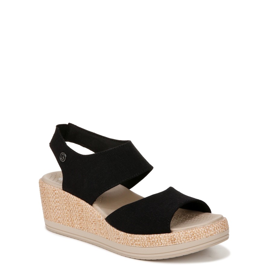 Sandals Bzees | Reveal Wedge Sandal Black Fabric