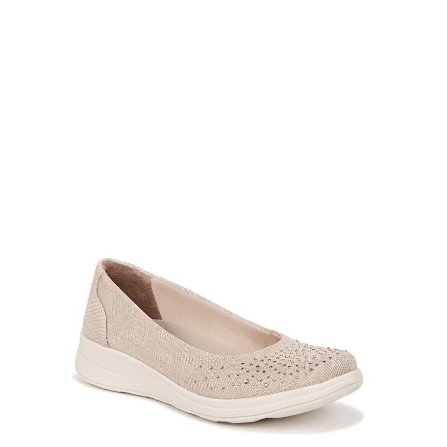 Slip Ons Bzees | Golden Bright Slip On Beige Fabric