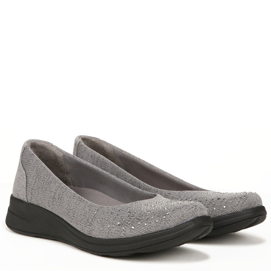 Slip Ons Bzees | Golden Bright Slip On Grey Fabric