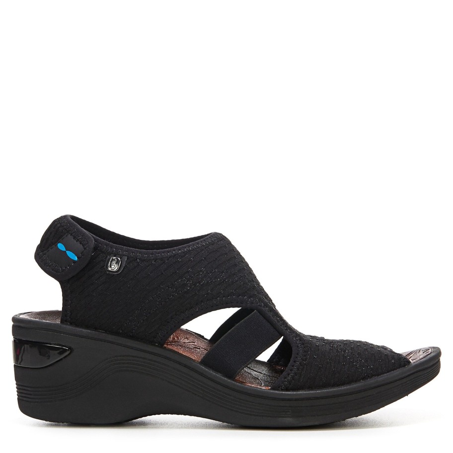 Sandals Bzees | Dream Wedge Sandal Black Fabric