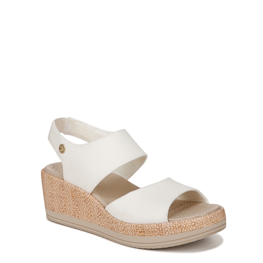 Sandals Bzees | Reveal Wedge Sandal Bright White Fabric