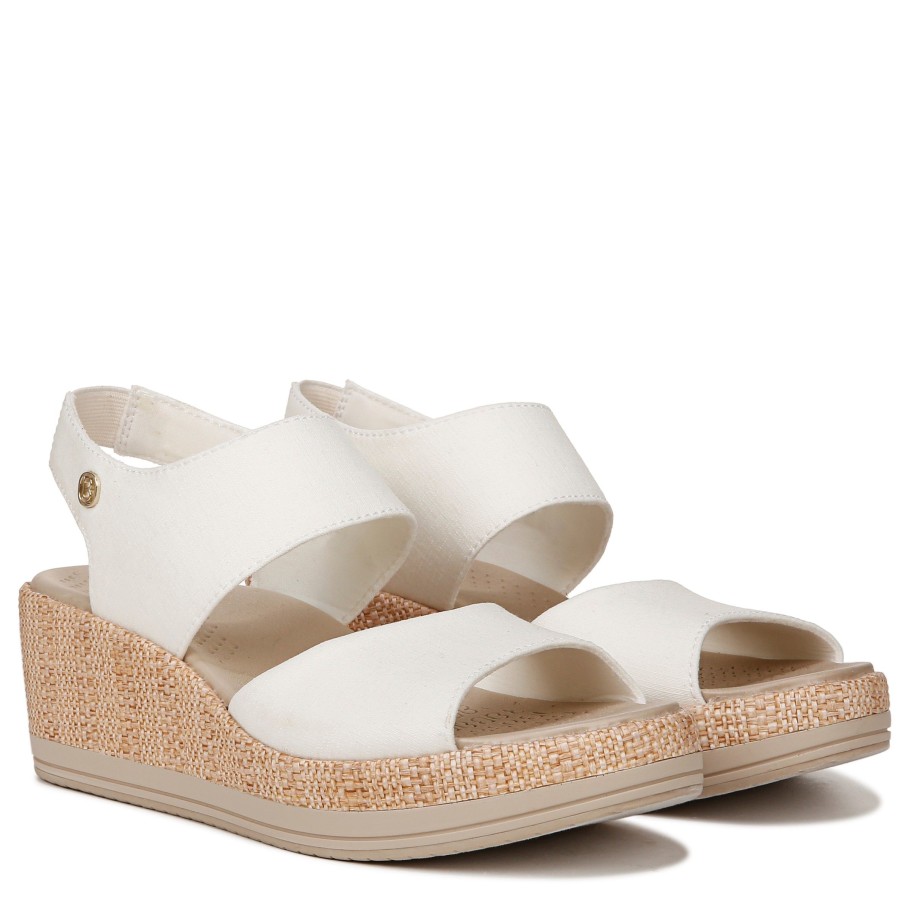 Sandals Bzees | Reveal Wedge Sandal Bright White Fabric